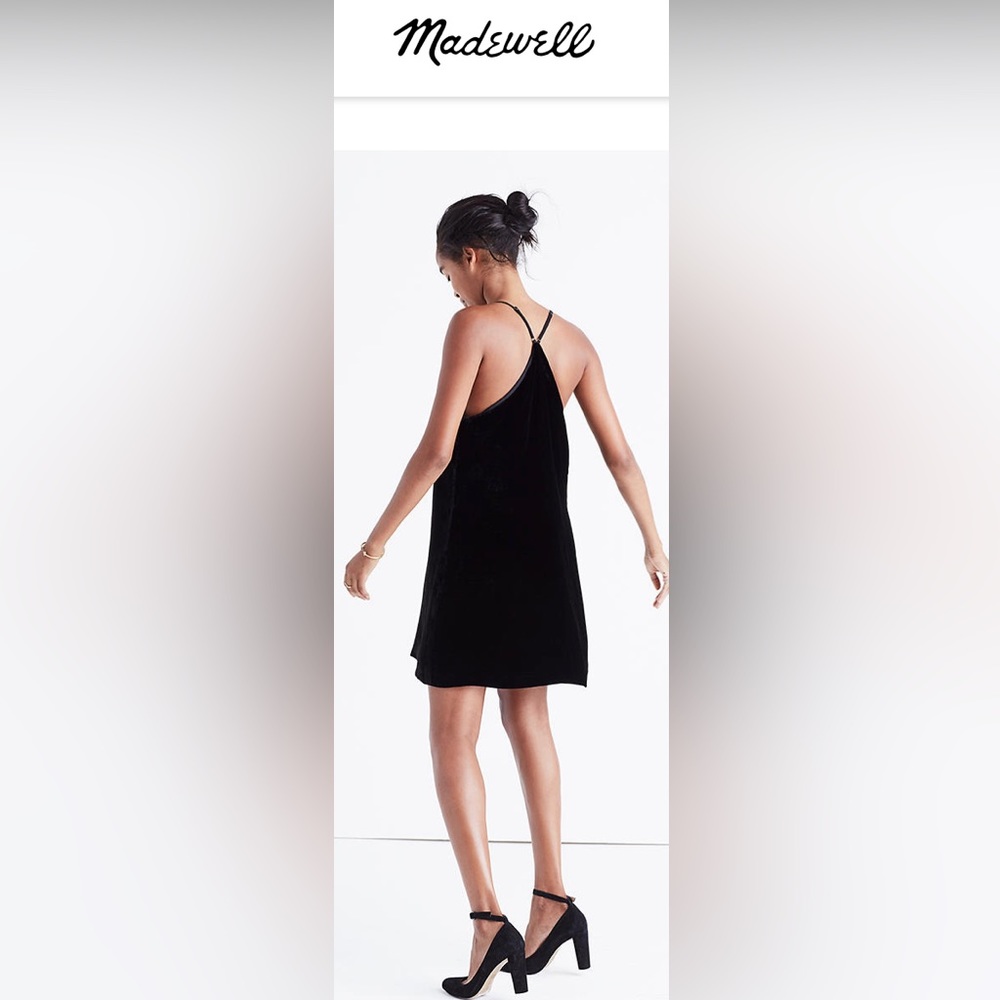 Madewell velvet slip dress